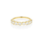 White Diamond Abstract Bezel Band [Yellow Gold]