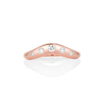 White Diamond Bombé Band [Rose Gold]