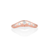 White Diamond Bombé Band [Rose Gold]