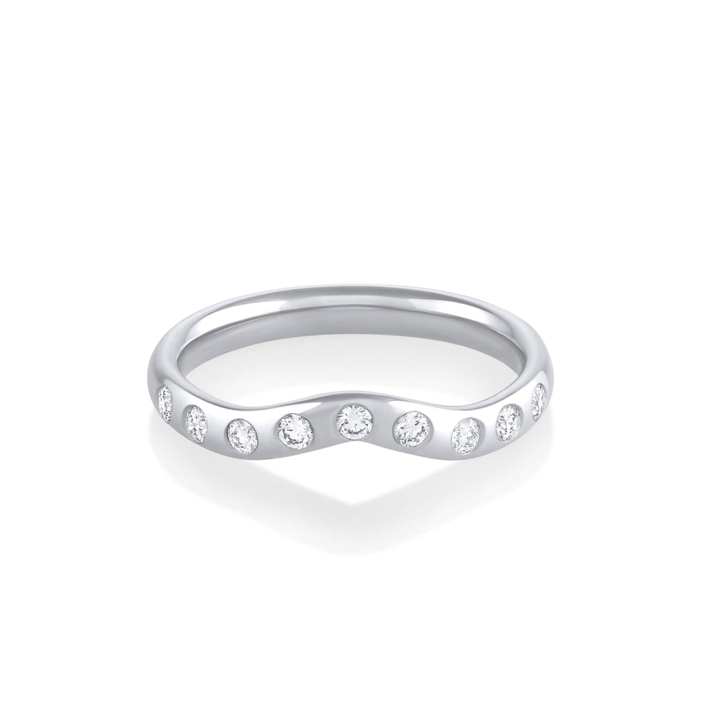 Marrow Fine Jewelry White Diamond Cecily Wave Band [White Gold]