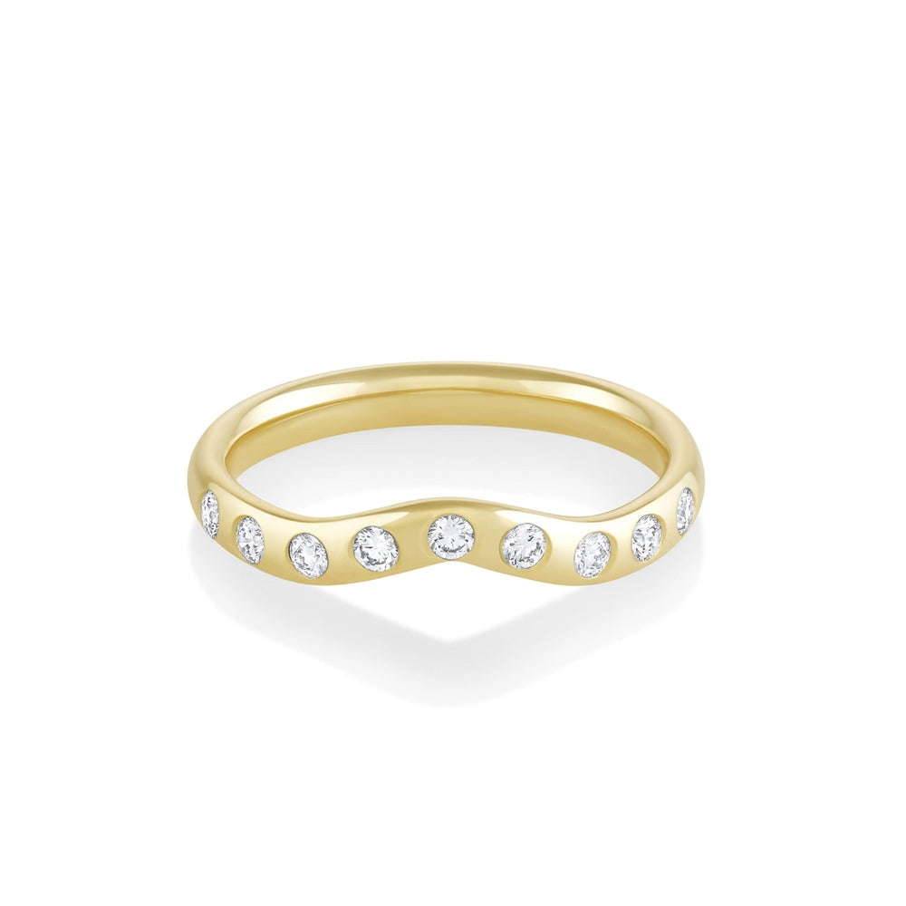 Marrow Fine Jewelry White Diamond Cecily Wave Band [Yellow Gold]