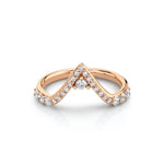 Marrow Fine Jewelry White Diamond Pavé Triangle Stacking Wedding Band [Rose Gold]