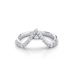 Marrow Fine Jewelry White Diamond Pavé Triangle Stacking Wedding Band [White Gold]