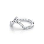 Marrow Fine Jewelry White Diamond Pavé Triangle Stacking Wedding Band [White Gold] side