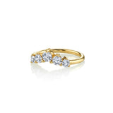 Marrow Fine Jewelry White Diamond Five Stone Solid Gold Headdress Stacking Jacket [Yellow Gold flat]
