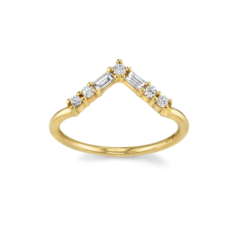 White Diamond Jaclyn Band [Yellow Gold]
