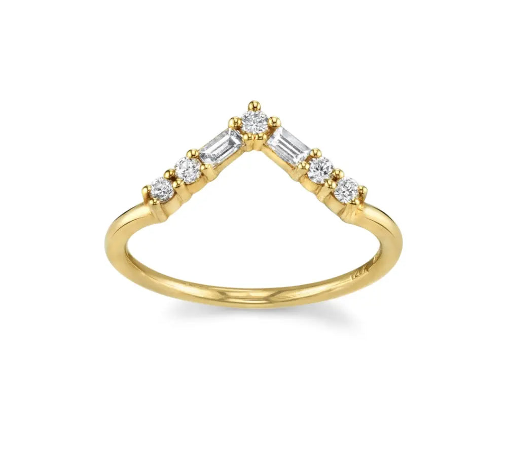 White Diamond Jaclyn Band [Yellow Gold]