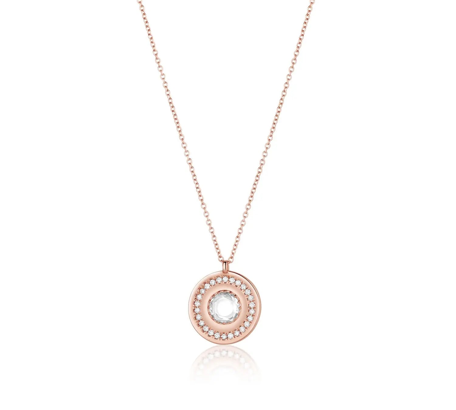 White Diamond La Femme Amulet [Rose Gold]