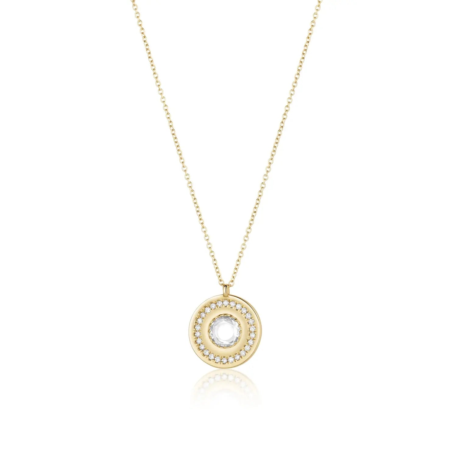 White Diamond La Femme Amulet [Yellow Gold]