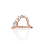 White Diamond Lou Wave Band [Rose Gold]