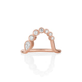White Diamond Lou Wave Band [Rose Gold]