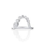White Diamond Lou Wave Band [White Gold]