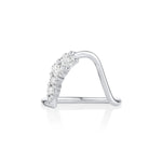 White Diamond Lucy Wave Band [White Gold]