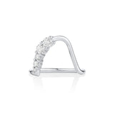 White Diamond Lucy Wave Band [White Gold]