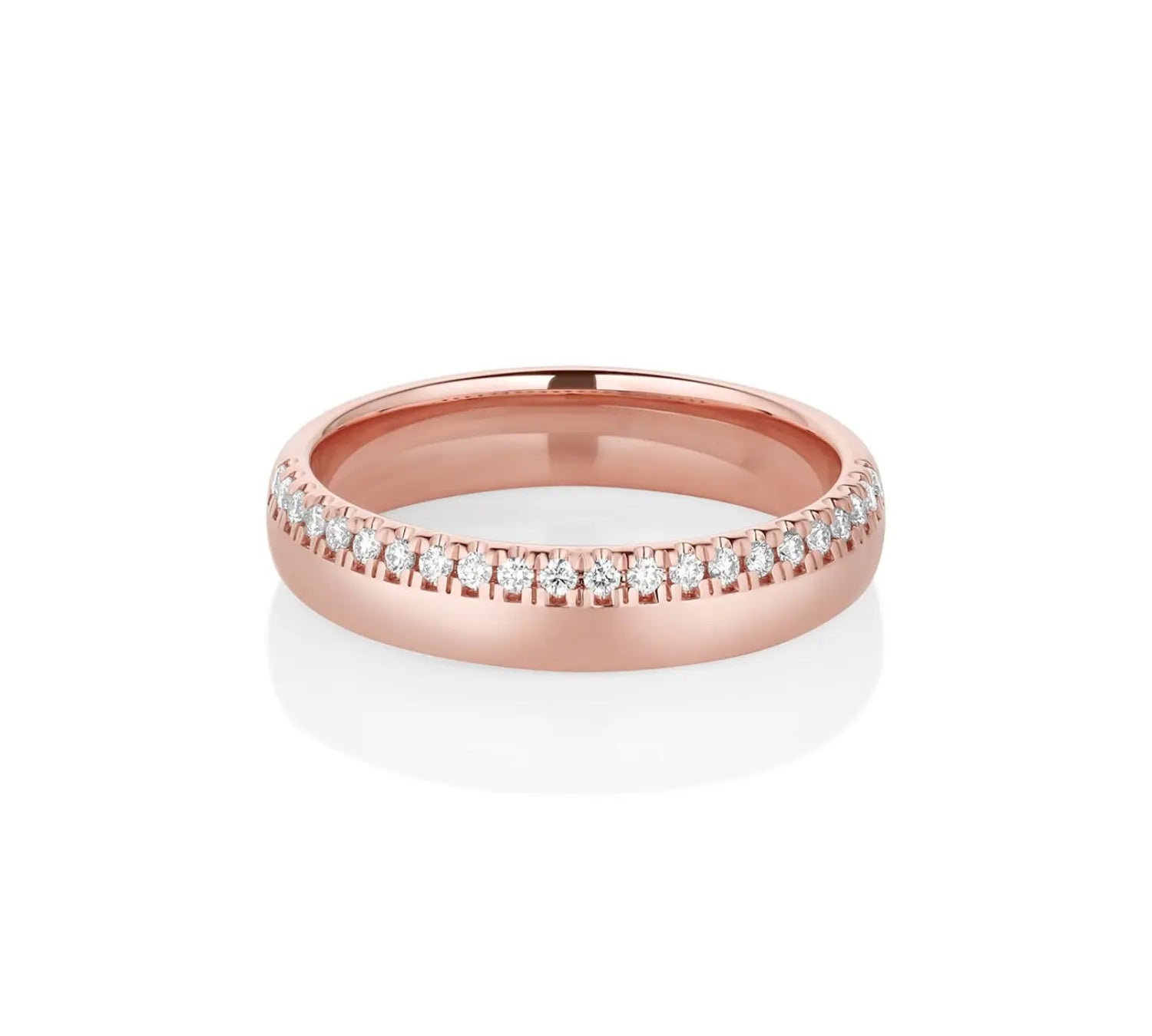 White Diamond Melinda Band [Rose Gold]