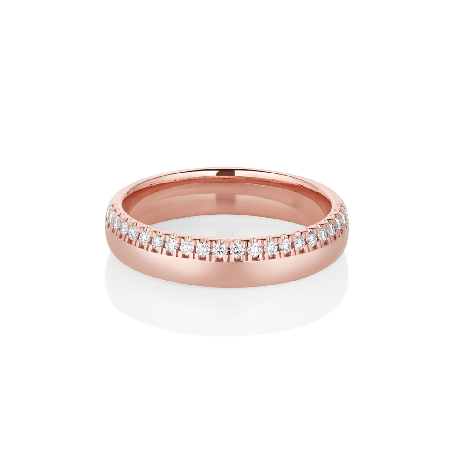 White Diamond Melinda Band [Rose Gold]