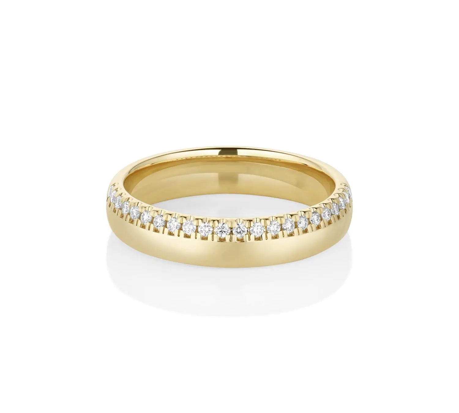 White Diamond Melinda Band [Yellow Gold]