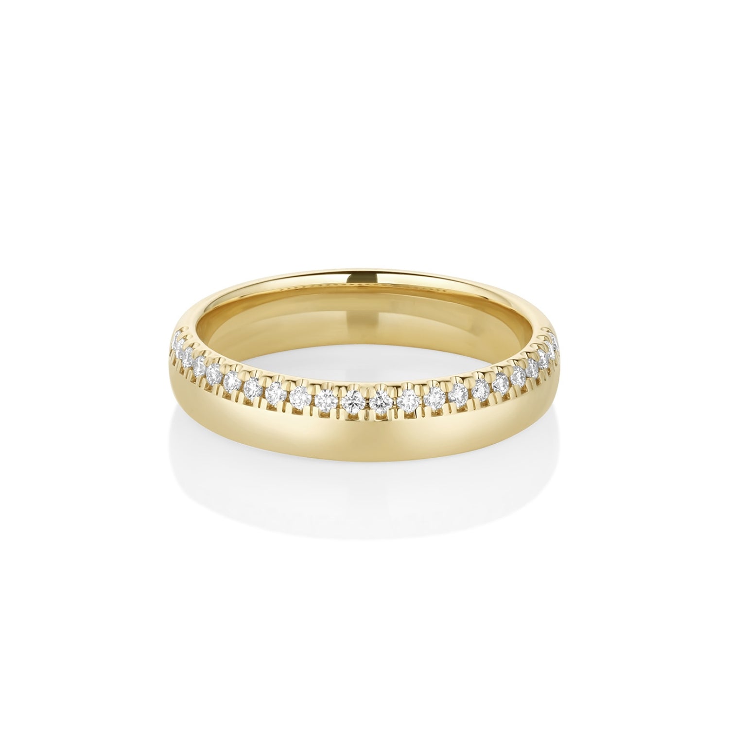White Diamond Melinda Band [Yellow Gold]