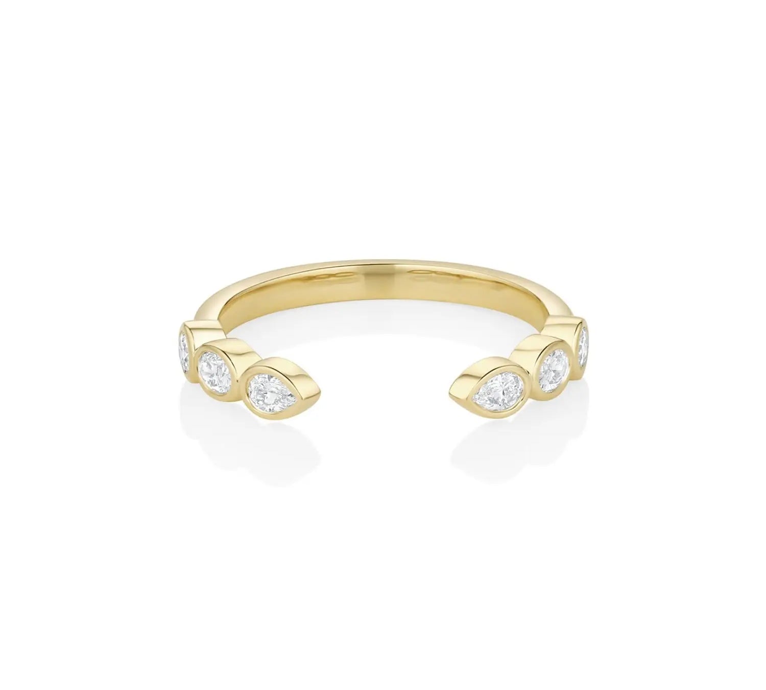 White Diamond Mixed Shape Cosmic Light Band [Yellow Gold]