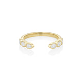 White Diamond Mixed Shape Cosmic Light Band [Yellow Gold]