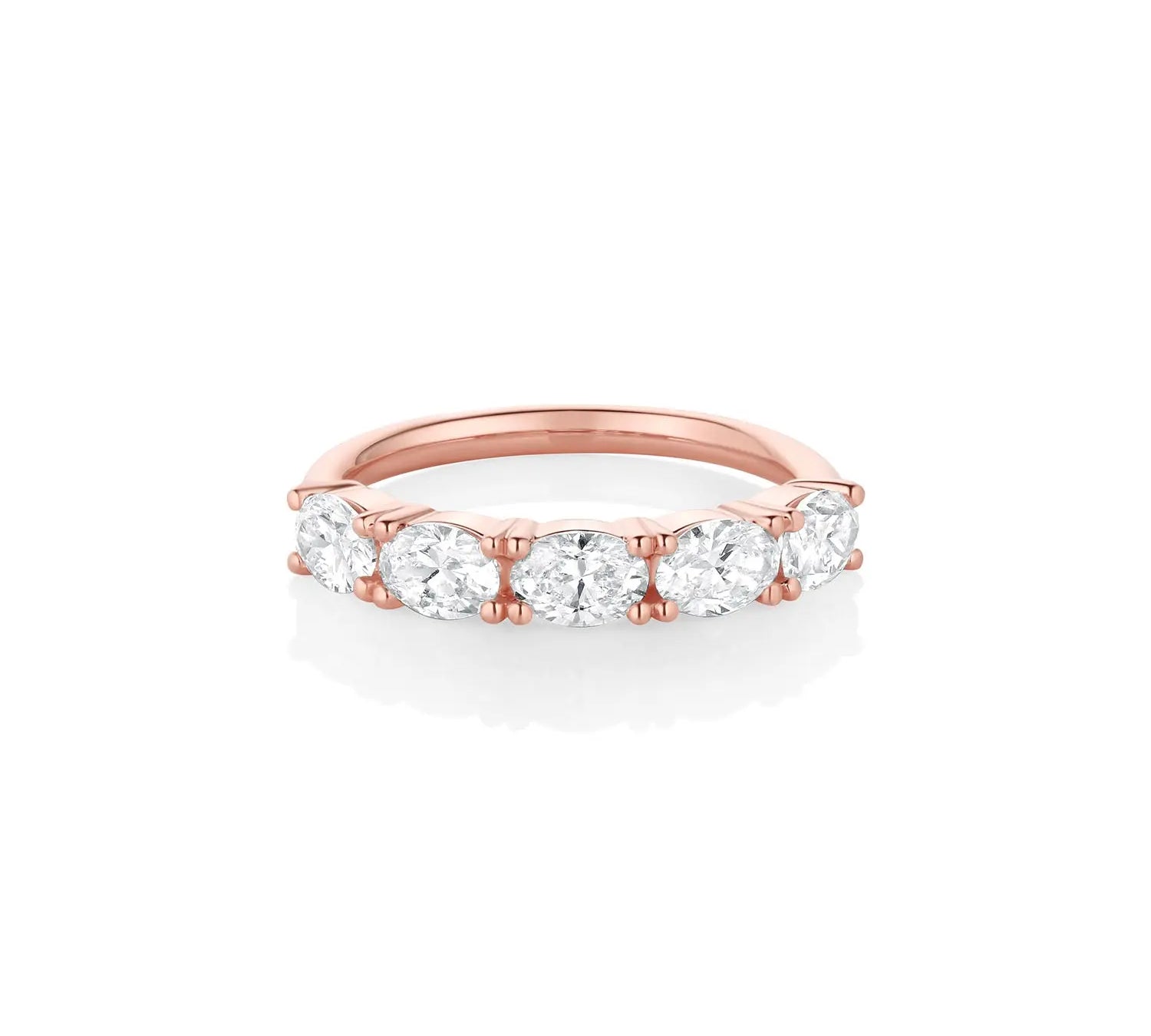 White Diamond East/West Liv Band [Rose Gold]