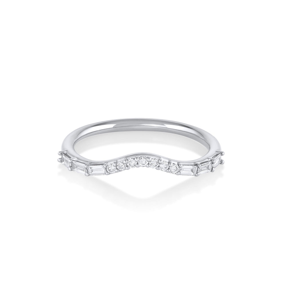 Marrow Fine Jewelry White Diamond Quinn Wave Band [White Gold]