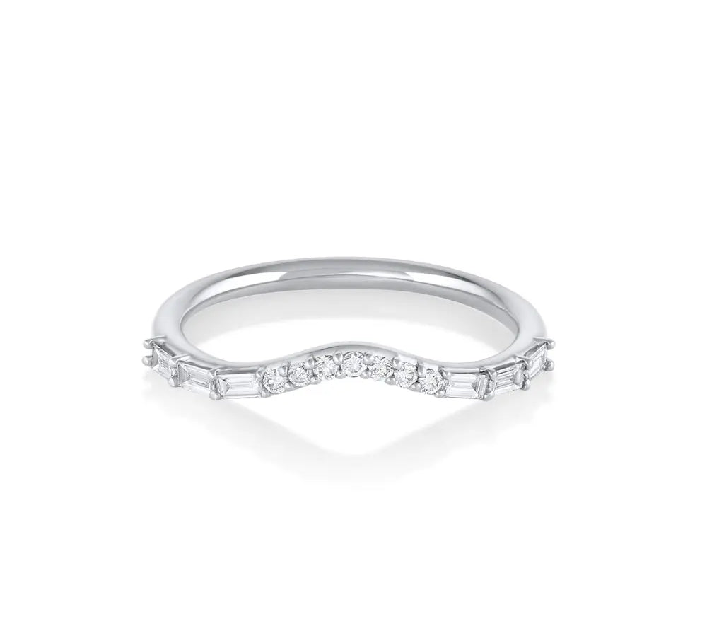 Marrow Fine Jewelry White Diamond Quinn Wave Band [White Gold]