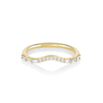 Marrow Fine Jewelry White Diamond Quinn Wave Band [Yellow Gold]