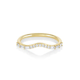 Marrow Fine Jewelry White Diamond Quinn Wave Band [Yellow Gold]