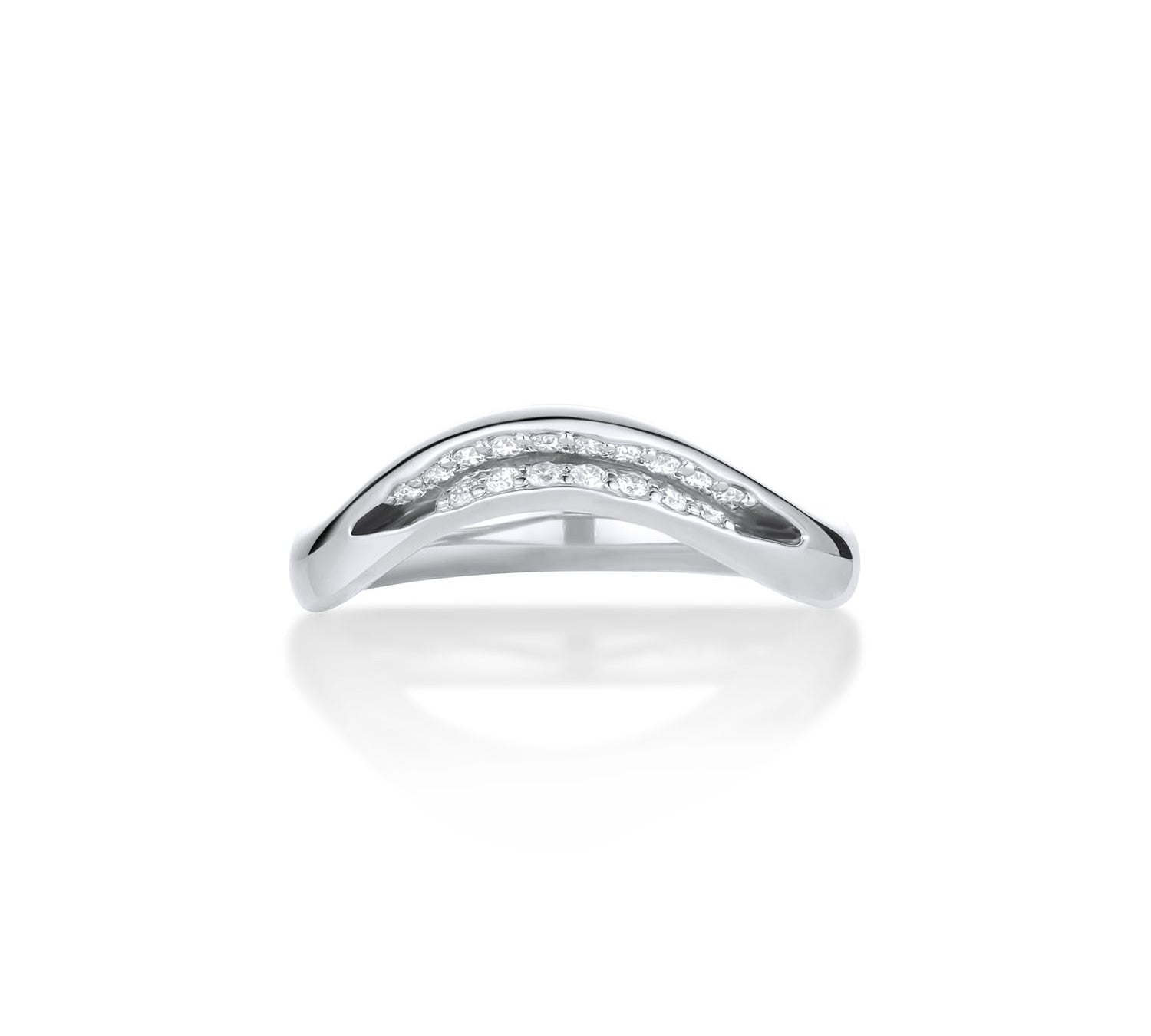 White Diamond Rima Band [White Gold]