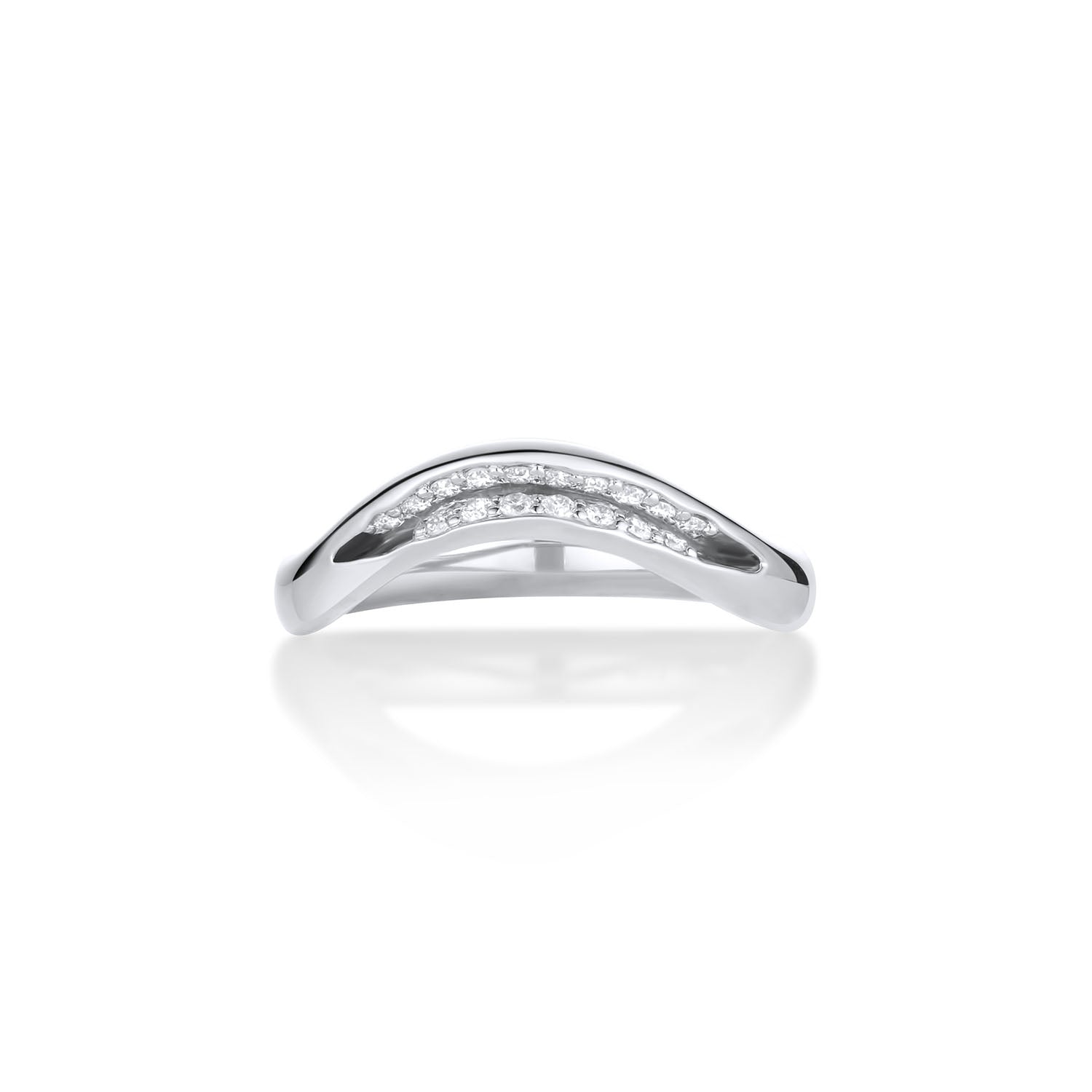 White Diamond Rima Band [White Gold]