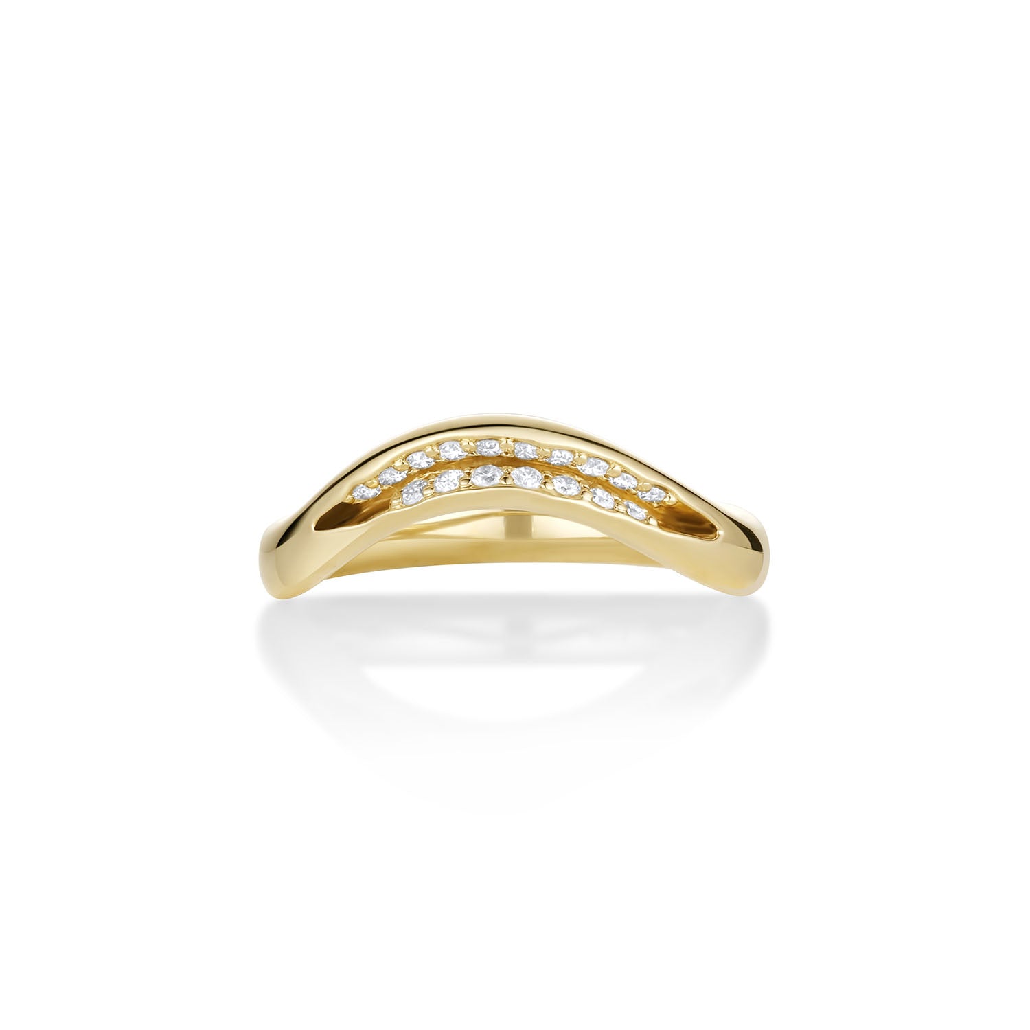 White Diamond Rima Band [Yellow Gold]