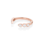 White Diamond Mixed Shape Cosmic Light Band [Rose Gold]