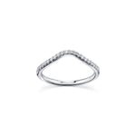 Marrow Fine Jewelry White Diamond Pavé Wave Stacking and Wedding Band [White Gold]