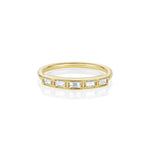 White Diamond Step Cut Stacking Band Marrow Fine