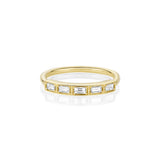 White Diamond Step Cut Stacking Band Marrow Fine