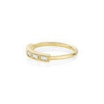 White Diamond Step Cut Stacking Band Marrow Fine