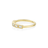White Diamond Step Cut Stacking Band Marrow Fine
