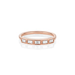 White Diamond Step Cut Stacking Band Marrow Fine