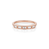 White Diamond Step Cut Stacking Band Marrow Fine