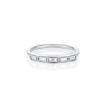 White Diamond Step Cut Stacking Band Marrow Fine