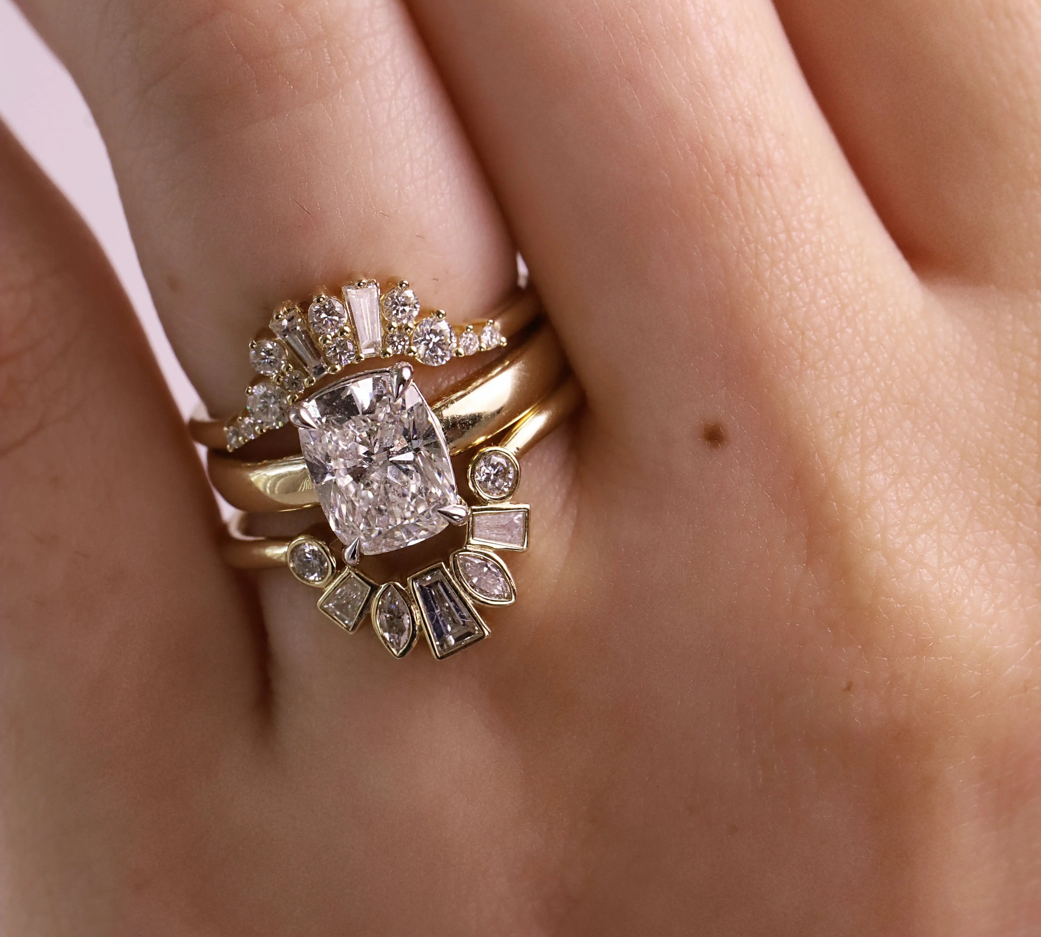 2.55ct Lab-Created Cushion Diamond Peyton Ring Marrow Fine