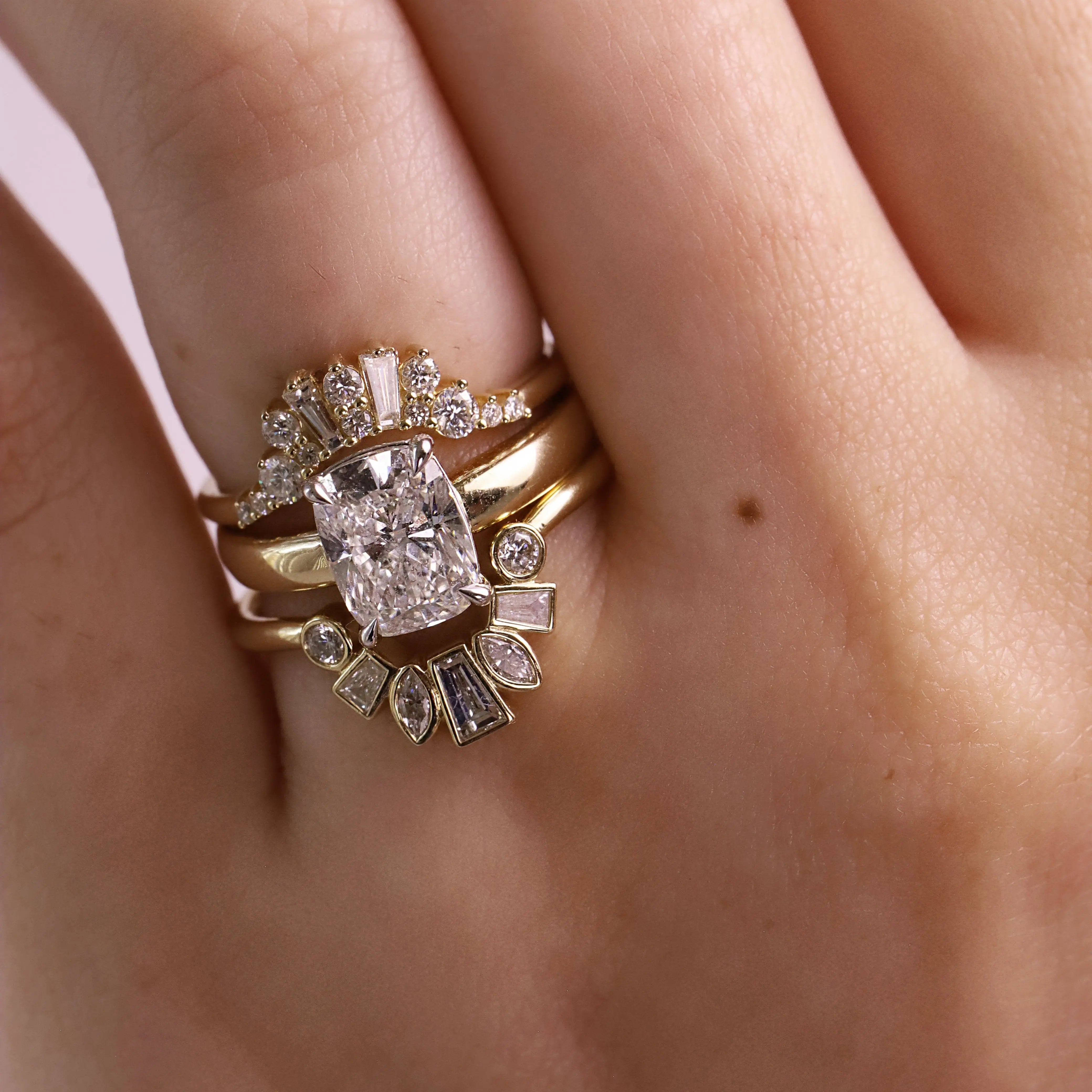 2.55ct Lab-Created Cushion Diamond Peyton Ring Marrow Fine