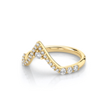 White Diamond Divine Triangle Ring [Yellow Gold]