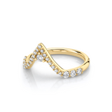 White Diamond Divine Triangle Ring [Yellow Gold]