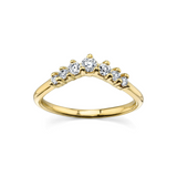 White Diamond Seven Stars Nesting Ring [Yellow Gold]