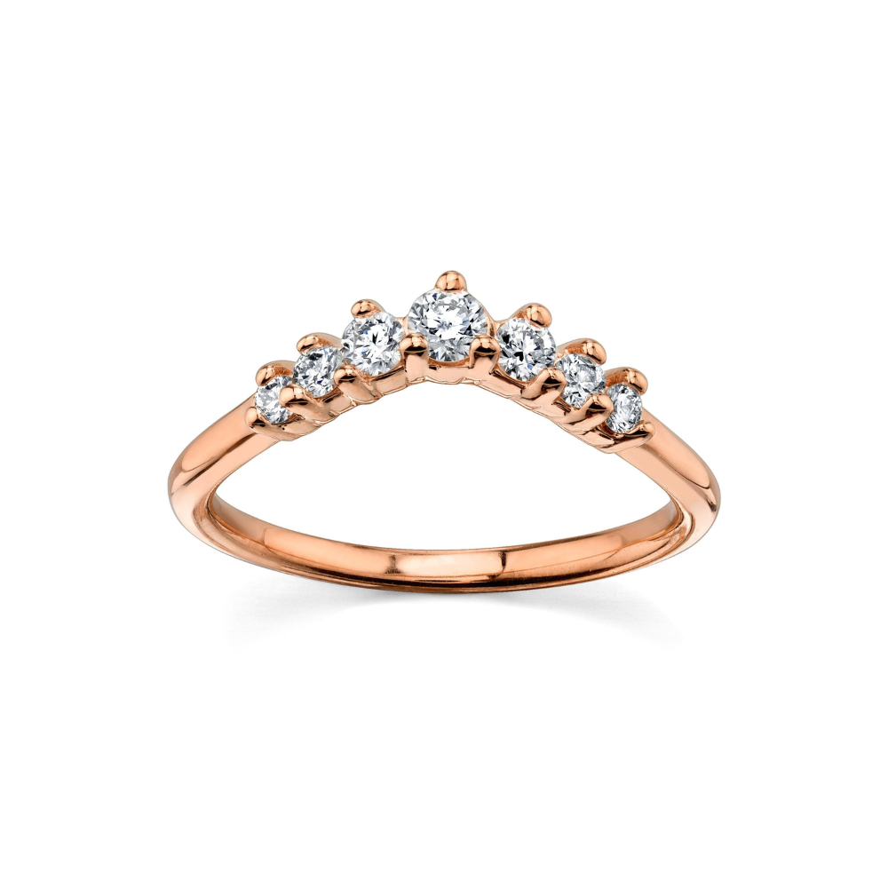 White Diamond Seven Stars Nesting Ring [Rose Gold]
