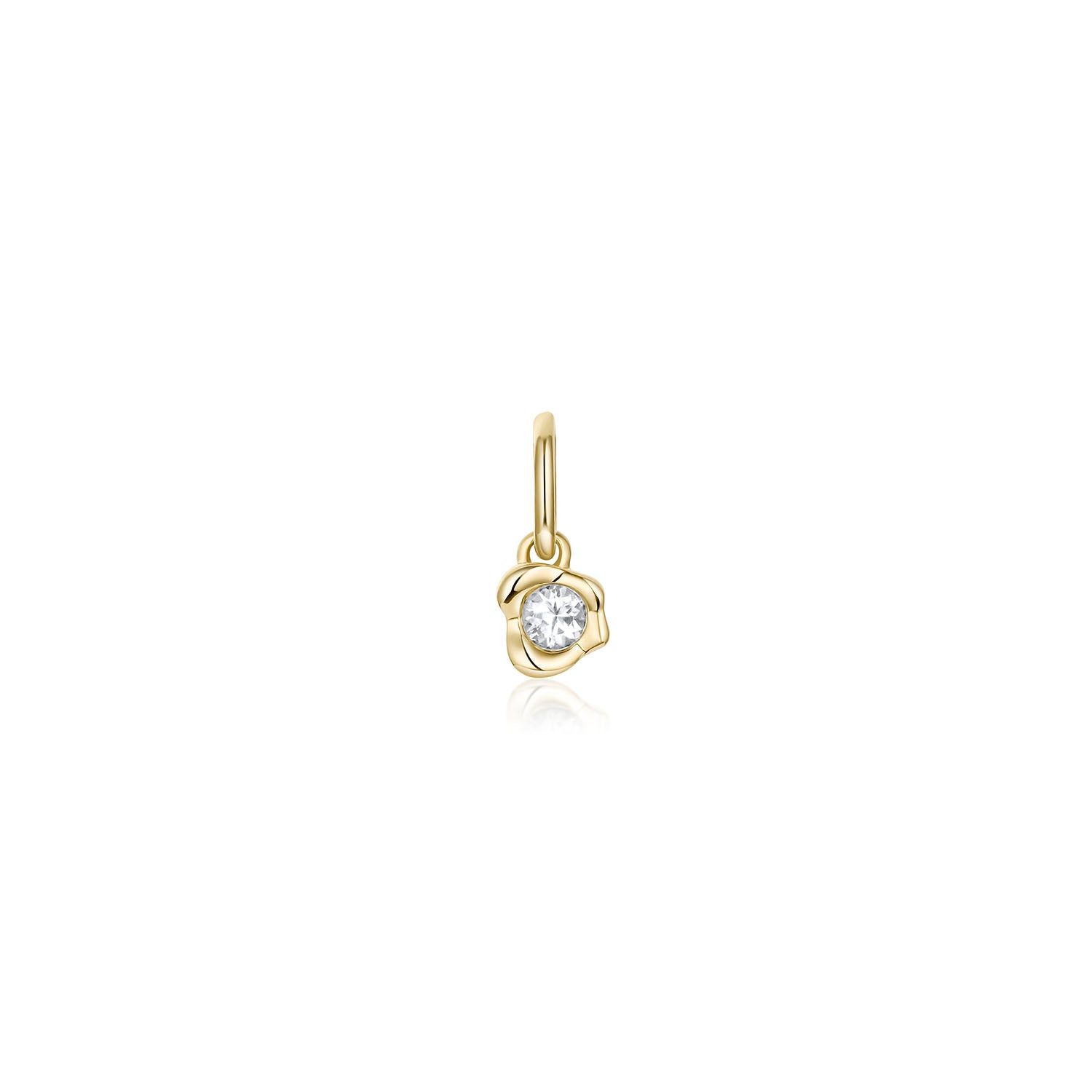 Abstract Bezel Gemstone Charm