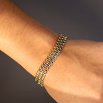 Black Diamond Bezeled Tennis Bracelet [on wrist]