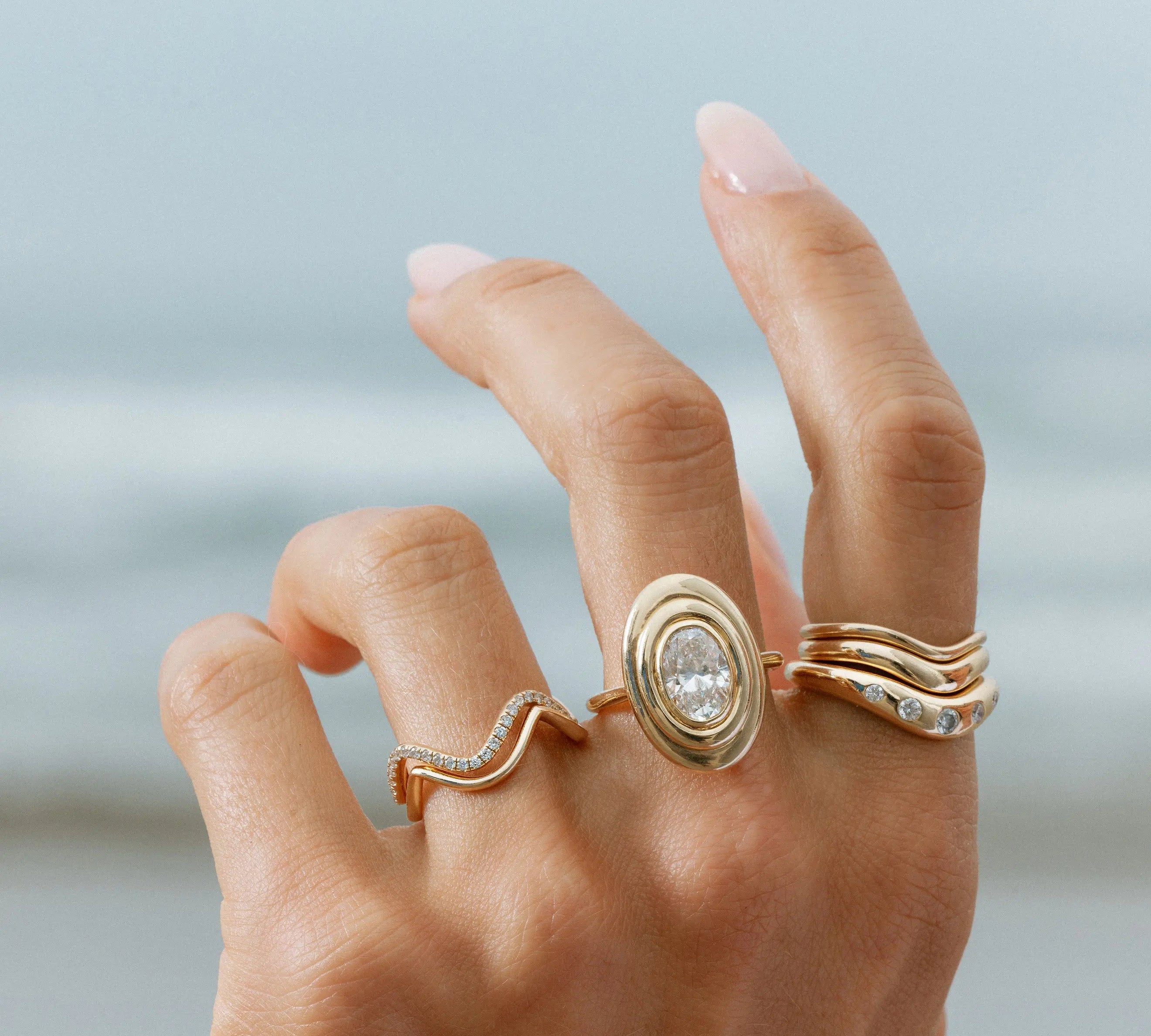 The In-Orbit Oval Engagement Ring Marrow Fine